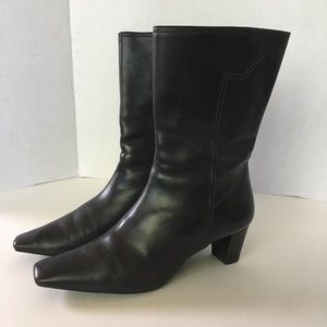 Cole Haan Brown Leather Mid Calf Boots